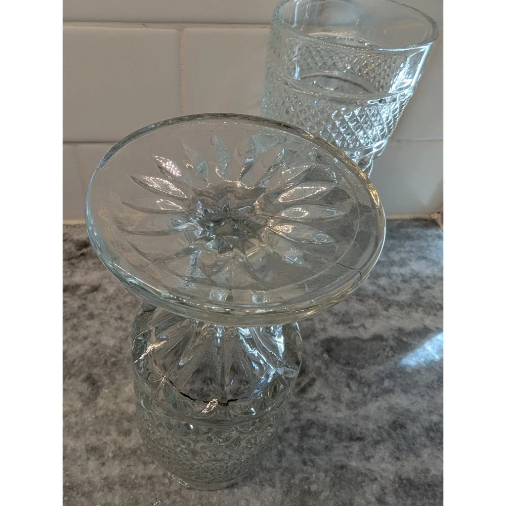 Vintage Clear Westford Goblets Glasses‎ Set of 2